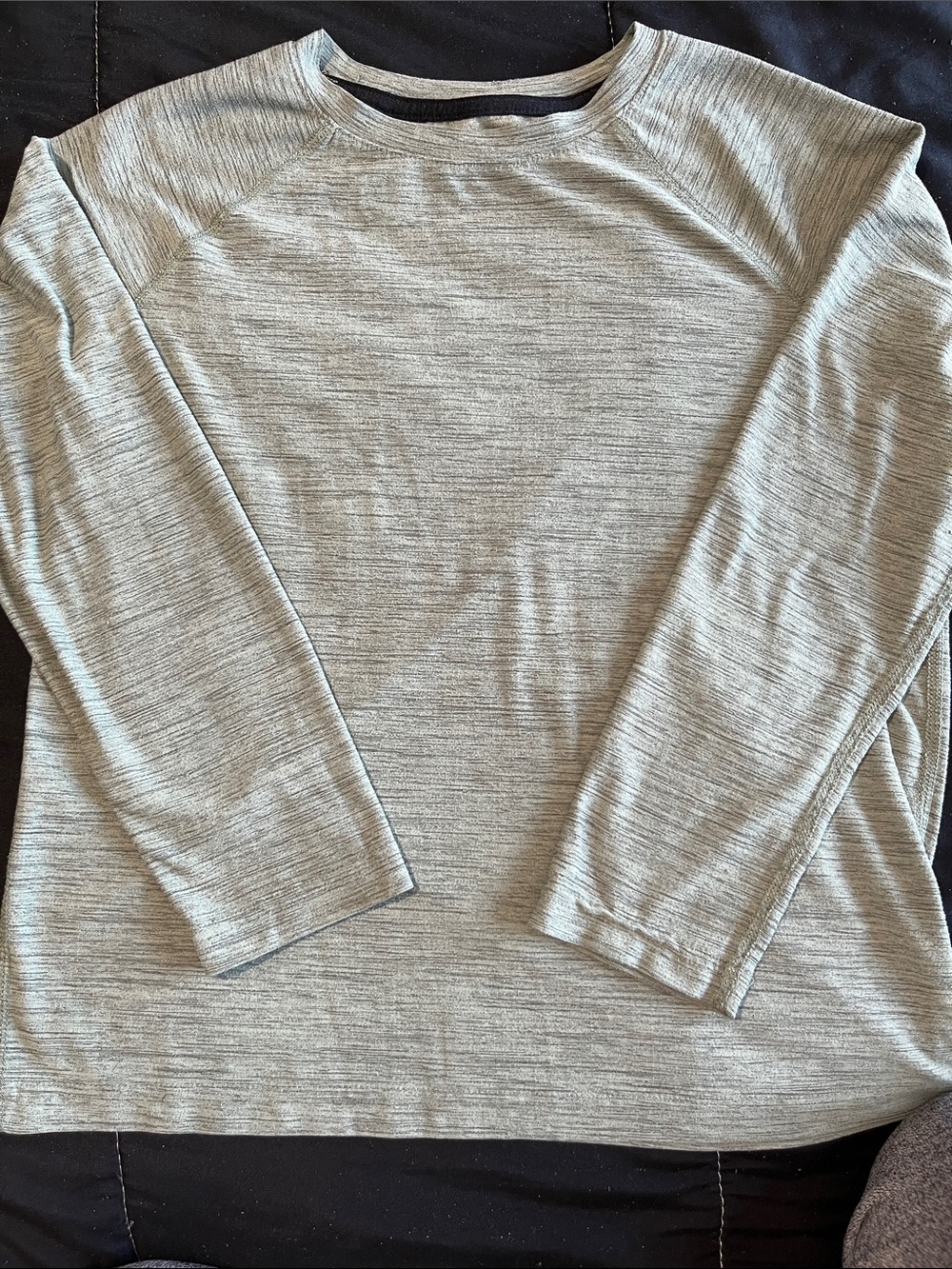Light Gray/green Long Sleeve Tee